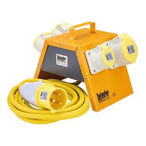 Extension Leads, Draper 35839 Defender 110V Splitter Box, 2 x 16A / 2 x 32A, Draper