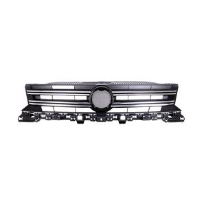 Grilles, Volkswagen Tiguan 2011 2015 Front Bumper Grille, Matte Black, With Chrome Trims, 