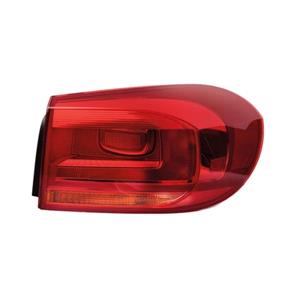 Lights, Right Rear Lamp (Outer, On Quarter Panel, Standard Bulb Type, Supplied With Bulbholder) for Volkswagen TIGUAN VAN 2011 to 2016, 
