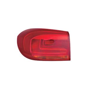 Lights, Left Rear Lamp (Outer, On Quarter Panel, Standard Bulb Type, Supplied Without Bulbholder) for Volkswagen TIGUAN VAN 2011 to 2016, 