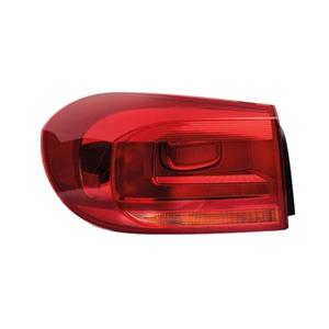Lights, Left Rear Lamp (Outer, On Quarter Panel, Standard Bulb Type, Supplied With Bulbholder) for Volkswagen TIGUAN VAN 201 to 2016, 