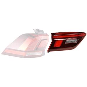 Lights, Left Rear Lamp (Inner, On Boot Lid, LED, Bright Red, Original Equipment) for Volkswagen TIGUAN 2016 on, 