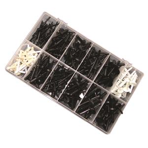 Maintenance, Connect 36038 Box Of Plastic Rivets   Assorted   Pack Of 235, CONNECT