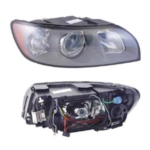 Lights, Right Headlamp (Halogen, Takes H7 / HB3 Bulbs, Supplied With Motor) for Volvo V50 2004 2007, 