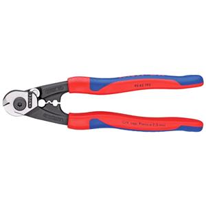 Wire Rope Cutters, Knipex 36142 190mm Forged Wire Rope Cutters with Heavy Duty Handles, Knipex