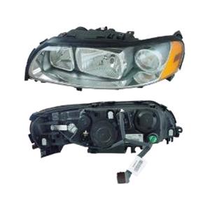 Lights, Left Headlamp (Halogen, Takes H7 / H9 Bulbs, Supplied With Motor, Original Equipment) for Volvo V70 Mk II 2004 2007, 