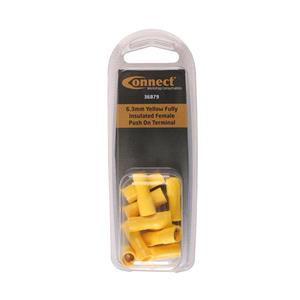 Maintenance, Connect 36879 6.3mm Yellow Insulated Female Terminal   Pack of 10, CONNECT