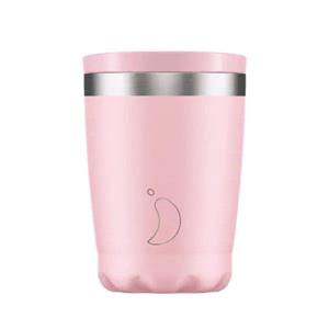 Reusable Mugs, Chilly's 340ml Coffee Cup Pastel Pink, Chilly's