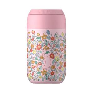 Reusable Mugs, Chilly's 340ml Series 2 Coffee Cup Liberty Summer Sprigs Blush Pink, Chilly's