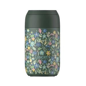 Reusable Mugs, Chilly's 340ml Series 2 Coffee Cup Liberty Summer Sprigs Pine Green, Chilly's