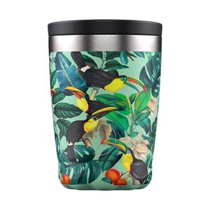 Reusable Mugs, Chilly's 340ml Coffee Cup Trop Toucan, Chilly's