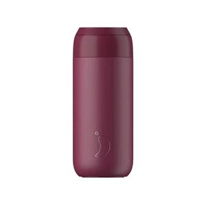 Reusable Mugs, Chilly's 500ml Series 2 Coffee Cup Plum Red, Chilly's