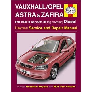 Haynes DIY Workshop Manuals, Vauxhall Opel Astra & Zafira Diesel (Feb 98   Apr 04) R to 04 Reg, Haynes