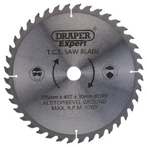 Circular Saw Blades, Draper Expert 38150 TCT Saw Blade 305X30mmx40T, Draper