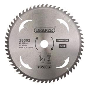 Circular Saw Blades, Draper Expert 38151 TCT Saw Blade 305X30mmx60T, Draper