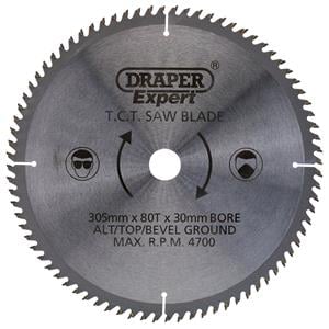 Circular Saw Blades, Draper Expert 38152 TCT Saw Blade 305X30mmx80T, Draper