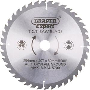 Circular Saw Blades, Draper Expert 38154 TCT Saw Blade 254X30mmx40T, Draper