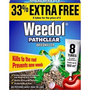 Weeding, Weedol Pathclear Weedkiller Tubes 6 + 2 FREE  0517, Weedol