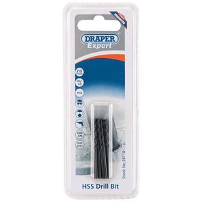 HSS Twist Drills, Draper Expert 38710 2.0mm HSS Drills Card Of 10, Draper