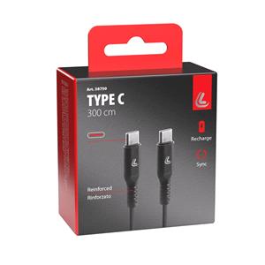 Phone Accessories, Fast Charge USB C to USB C Cable   3A / 18W   3m, Lampa