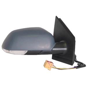 Wing Mirrors, Right Wing Mirror (electric, heated, indicator, primed cover) for Volkswagen Polo, 2005 2009, 