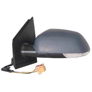 Wing Mirrors, Left Wing Mirror (electric, heated, indicator, primed cover) for Volkswagen Polo, 2005 2009, 