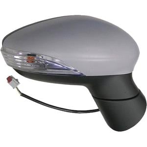 Wing Mirrors, Right Wing Mirror (electric, heated, indicator, primed cover) for Ford FIESTA Van,  2009 2012, 