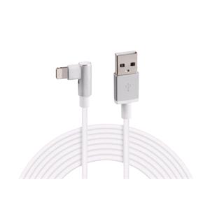Phone Accessories, Apple Lightning 90° Angle Charging Cable - 200 cm - White, 