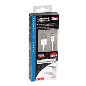 Phone Accessories, Apple Lightning Cable Fast Charge - 200 cm - White, 