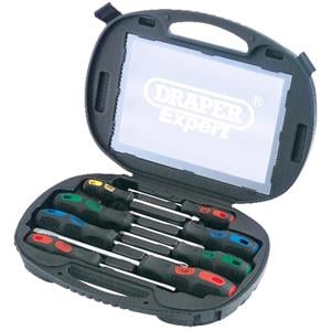 General Purpose Screwdrivers   970 Range, Draper Expert 40002 Screwdriver Set in Case (8 Piece), Draper