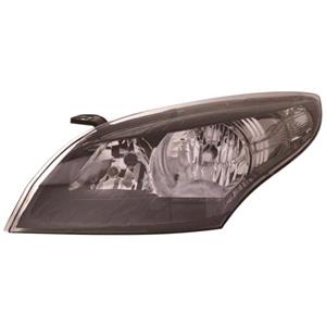 Lights, Left Headlamp (Black Bezel, Halogen, Takes H7 / H7 Bulbs, With Loadlevel Adjustment, Supplied With Motor) for Renault MEGANE Hatchback 2012 2014, 