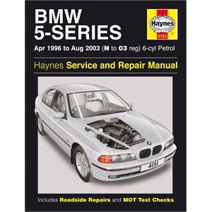 Haynes DIY Workshop Manuals, BMW 5 Series 6 Cylinder Petrol (April 96   Aug 03) N to 03 Reg, Haynes