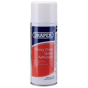 Glues and Adhesives, Draper 41918 400ml Heavy Duty Spray Adhesive, Draper