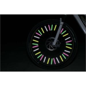 Hi Vis, Hi Vis Reflective Wheel Spoke covers (36 pcs.) Green Pink Silver Gold , Safety Maker