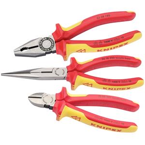 VDE Insulated Pliers, Knipex 44948 VDE Plier Assembly Pack (3 Piece), Knipex