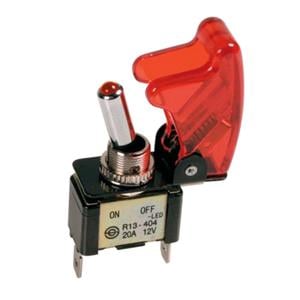 In Car Electronics, Aluminium toggle switch    12V   Red    20A, Pilot