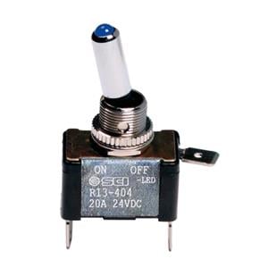 In Car Electronics, Toggle switch with led, 2 terminals    12 24V   Blue     20A, Lampa