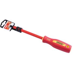 VDE Screwdrivers, Draper 46535 No: 3 x 250mm Fully Insulated Soft Grip PZ TYPE Screwdriver. (display packed), Draper