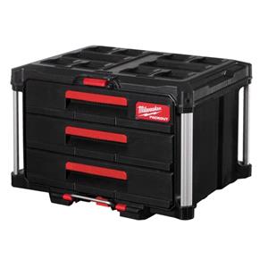 Tool Boxes, Milwaukee Packout 3 Drawer Tool Box, Milwaukee