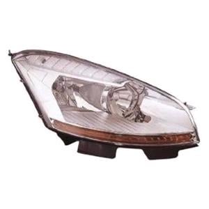 Lights, Right Headlamp (Halogen, Takes H7 Bulb, Original Equipment) for Citroen C4 Picasso 2013 on, 