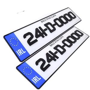Registration Plates, 4D Registration Plate   Standard Number Plate Backing (2 Plates), 