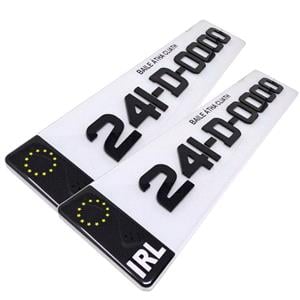 Registration Plates, 4D Registration Plate Gel IRL Badge   Black (2 Plates), 