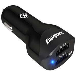 Phone Accessories, Energizer 12V Twin USB In-Car Charger with Qualcomm Quick Charge 3.0 Technology, ENERGIZER