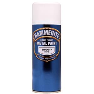 Specialist Paints, Hammerite Direct To Rust Metal Paint Aerosol   Smooth White   400ml, Hammerite Paint