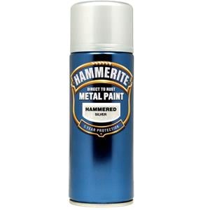 Specialist Paints, Hammerite Direct To Rust Metal Paint - Hammered Silver - 400ml, Hammerite Paint