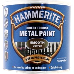 Specialist Paints, Hammerite Direct To Rust Metal Paint - Smooth Copper - 250ml, Hammerite Paint