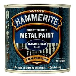 Specialist Paints, Hammerite Direct To Rust Metal Paint - Hammered Blue - 250ml, Hammerite Paint