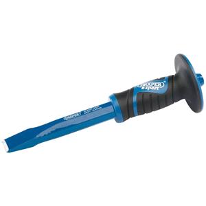 Cold Chisel, Draper Expert 51051 25 x 250mm Hexagonal Shank Cold Chisel with Soft Grip Hand Guard, Draper