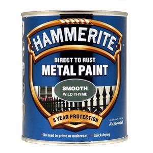 Specialist Paints, Hammerite Direct To Rust Metal Paint - Smooth Wild Thyme - 750ml, Hammerite Paint