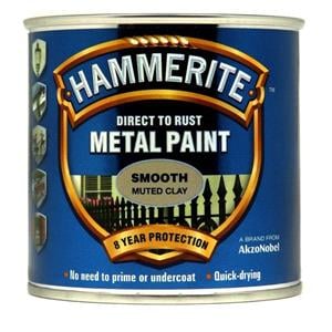 Specialist Paints, Hammerite Direct To Rust Metal Paint   Smooth Muted Clay   250ml, Hammerite Paint